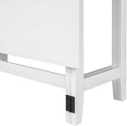 GDFStudio Marford 47" Extendable Dining Table, Modern Rectangular Kitchen Dinner Table for 4 with Drop Leaf, Wooden Dining Furniture for Kitchen Office Conference Room, Console Dining Table, White