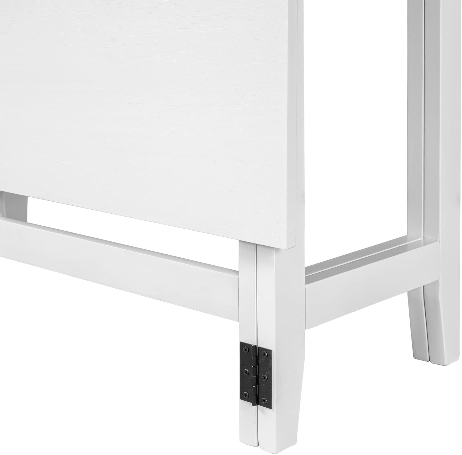 GDFStudio Marford 47" Extendable Dining Table, Modern Rectangular Kitchen Dinner Table for 4 with Drop Leaf, Wooden Dining Furniture for Kitchen Office Conference Room, Console Dining Table, White