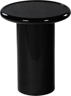 SAFAVIEH Couture Collection - Lolita Black Concrete Accent Table, Modern Round Top Side Table, High Gloss Finish, Fully Assembled (SFV2622A)