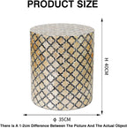 Bedside/Sofa Side Table – Shell-Style Accent Table (Suitable for Living Room, Balcony, or as a Coffee Table/Drum Stool)