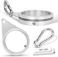 2" Large Flag Pole Rings, 2 Pcs Aluminum Alloy Spinning Flag Pole Ring Clips Swivels, 360° Rotating Anti Wrap Flagpole Ring Hardware with Stainless Steel Carabiners for 1.6-2" Diameter