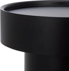 SAFAVIEH Home Collection - Avony Modern Side Table, Black Metal Round Pedestal Accent Table, Fully Assembled (ACC5505A)