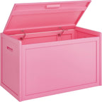 Storage Chest, Entryway Storage Bench with 2 Safety Hinges, Storage Trunk with Flip-Top, Chest Box Organizer for Entryway, Bedroom, Living Room, Easy Assembly, Pink