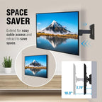 ELG Full Motion TV Wall Mount for TVs 26'' to 65'', Holds up to 66.1lbs, Articulating Arms Swivels Tilt Extension, Max VESA 400x400mm, FULL40, Steel, Black