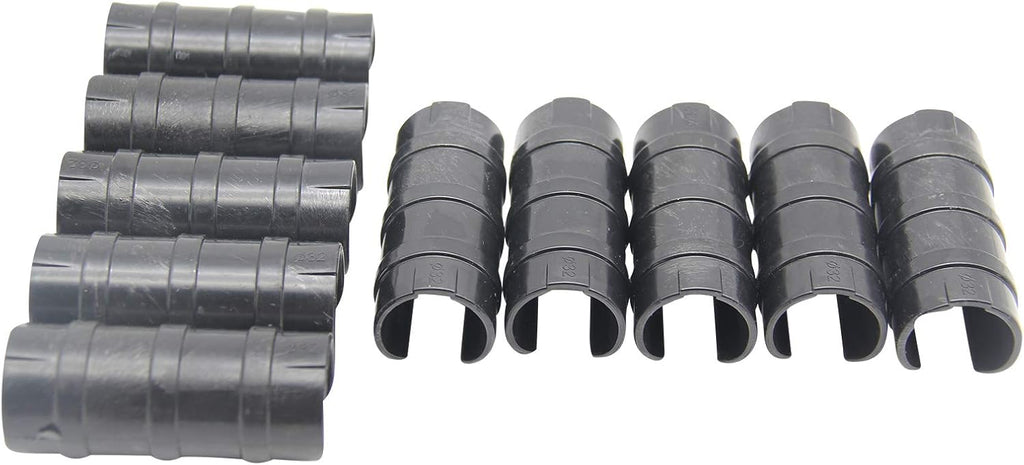Garden Buildings Tube Clip 1.26 inch Black Greenhouse Clips Greenhouse Frame Pipe Tube Film Clip Connector Kit Pack of 10, Can Clamping Something Outer Diameter of 1.22-1.3in