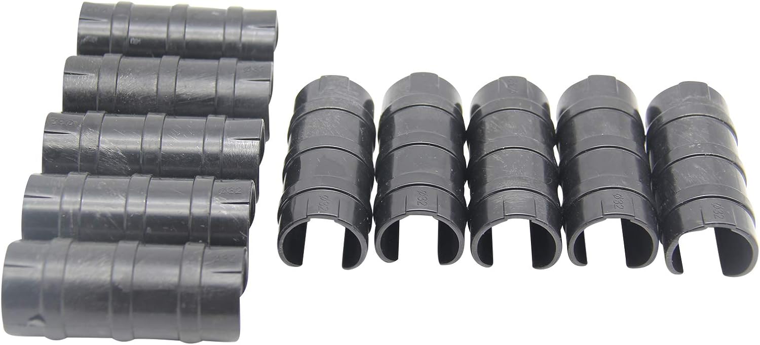 Garden Buildings Tube Clip 1.26 inch Black Greenhouse Clips Greenhouse Frame Pipe Tube Film Clip Connector Kit Pack of 10, Can Clamping Something Outer Diameter of 1.22-1.3in