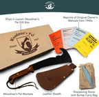 Woodmans Pal - Multi-Use Axe Machete with Sheath - Survival Machete Ideal for Camping, Fishing, Hunting, Bushcraft - Perfect Brush Axe for Surveying… (Wood Handle)