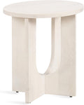 Kate and Laurel Sureda Modern Wooden Oval Side Table; 20 x 16 x 22; Bleached Wood; Transitional Wood End Table for Use as Bedroom Nightstand or Living Room Plant Stand Table