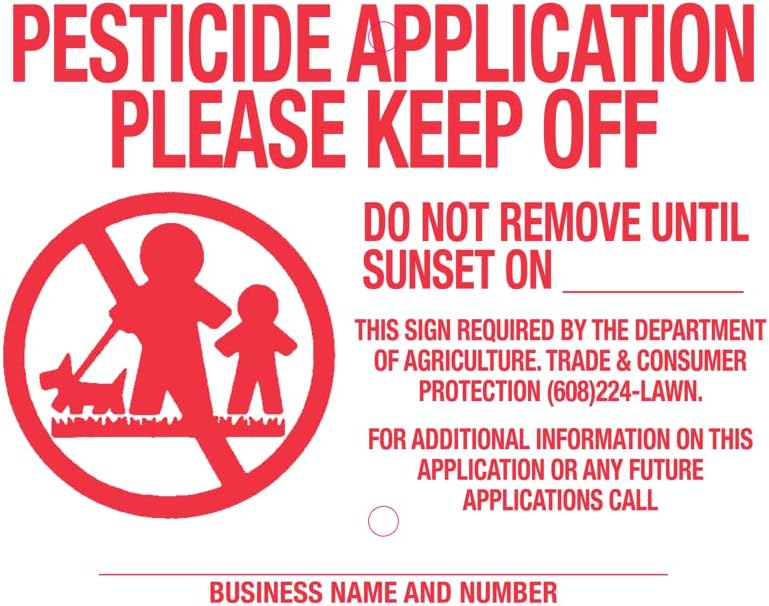 Lawn Treatment Application Stakes & Wisconsin Signs (Economy Style Stake / 500 pc. Pack)