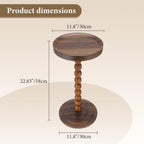Small Round Side Table, C Table End Tables for Sofa, Sofa Round Tables for Livingroom,Bedroom,Study and Small Spaces (Walnut Color)