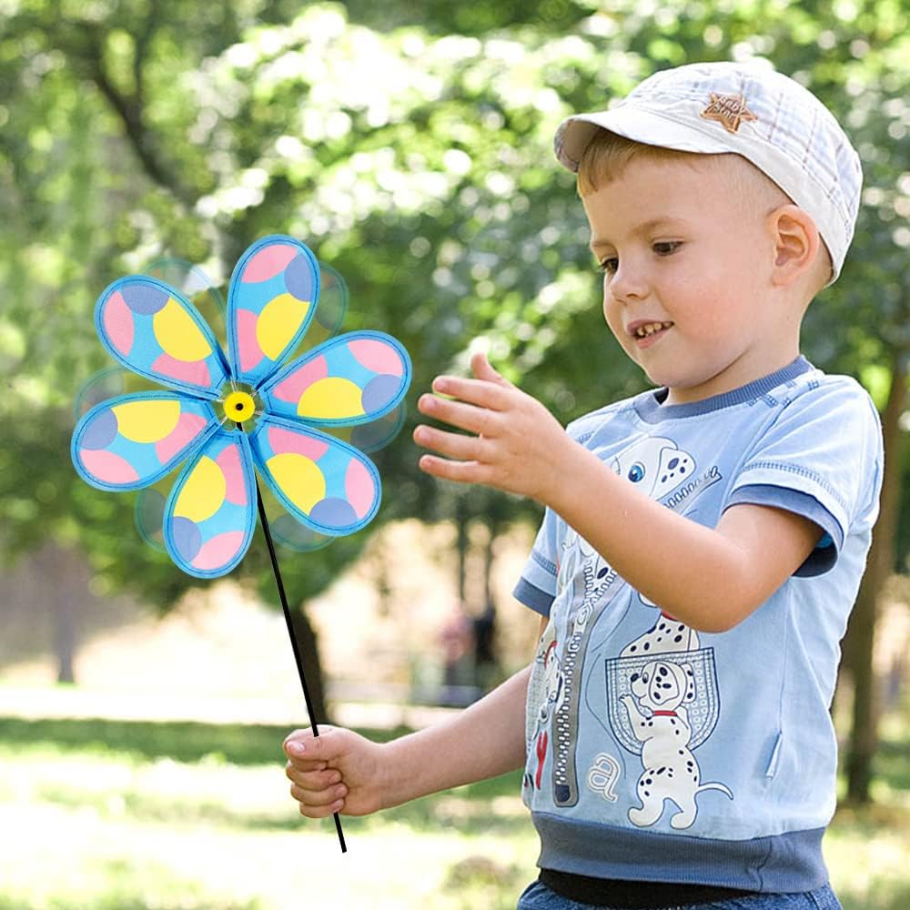 4PCS Wind Spinners for Yard and Garden, Lawn Yard Decorations Pinwheels Colorful Whirligigs Windmill Kids Toys for Outdoor Decor