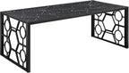 3-Piece Occasional Table Set with Marble-Print Glass Top | Includes 1 cocktail table and 2 end tables with fluted glass top
