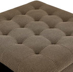 30 inch Large Square Storage Footstool Coffee Table with, Ample Space - Perfect for Living Room Storage