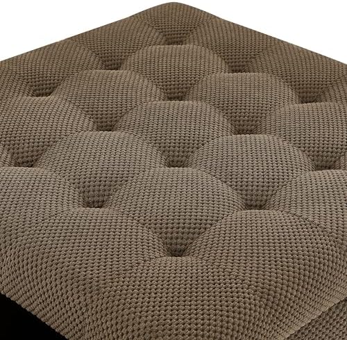 30 inch Large Square Storage Footstool Coffee Table with, Ample Space - Perfect for Living Room Storage