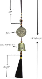 Traditional Lucky Feng Shui Wind Chime Bell Hanging Ornament Decoration for Protection Success Peace and Wealth (Chinese Dragon)