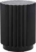 SAFAVIEH Home Collection Arashi Black Round Cylinder Pedestal End Table (Fully Assembled)
