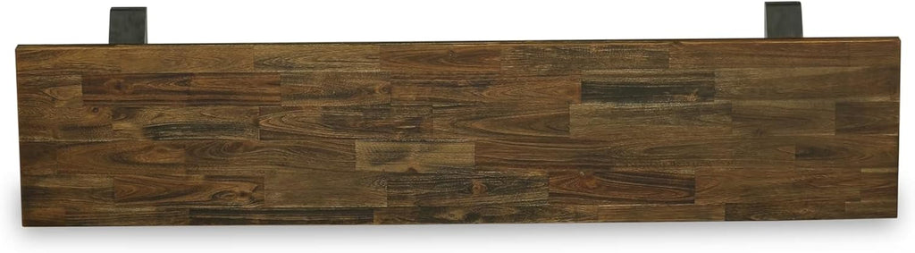 East West Furniture VB677 V-Style Modern Dining Table Bench with Wood Seat, 72x15x18 Inch, Multi-Color