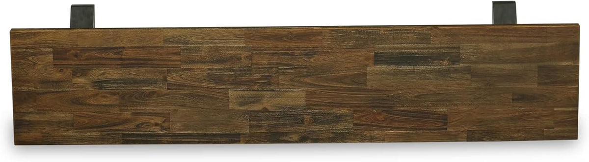 East West Furniture VB677 V-Style Modern Dining Table Bench with Wood Seat, 72x15x18 Inch, Multi-Color