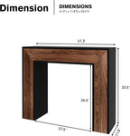 41" Entryway Table with LED Light, Farmhouse Wood Console Table Behind Couch, Rustic Narrow Sofa Table for Living Room, Rustic Wood Entry Table for Entryway, Hallway, Foyer, Black/Walnut