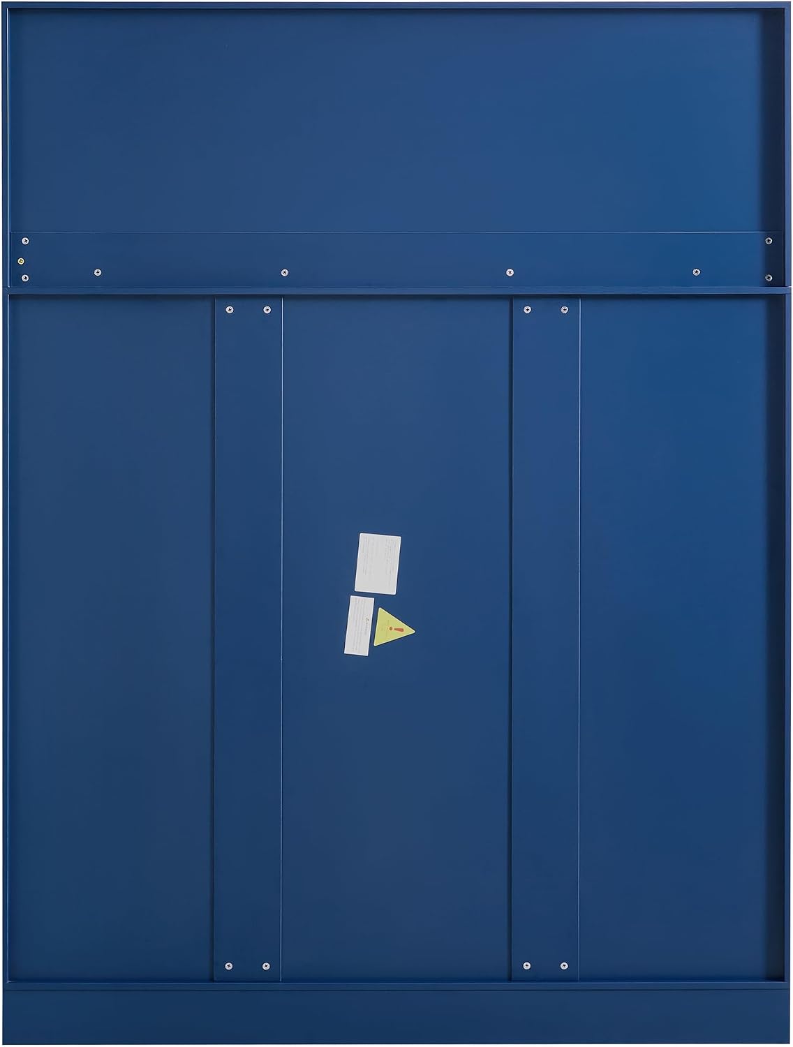 Merax Modern Large Kitchen Pantry with 6 Doors, 53.2''Lx17.7''W Storage Cabinet Cupboard with Drawers, Adjustable Shelves, Pull-Out Trays and Wine Rack for Dining Room, Blue