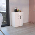 Multistorage Pantry Cabinet, One Drawer, Two Interior Shelves Ivory - Natural Oak