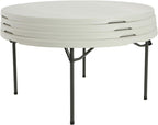 LIFETIME 480301 Commercial Round Folding Table (4 Pack), 5', White