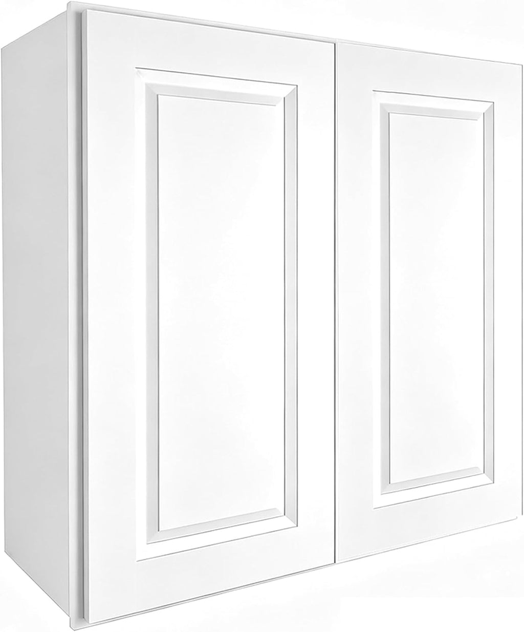 30" W x 30" H x 12" D Kitchen Wall Cabinet, White Shaker RTA Double Door Hanging Storage with Soft Close Hinges, Premium HDF & Plywood Built-in Cabinetry for Laundry Room, Bathroom & Pantry