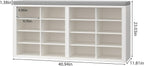 Shoe Rack Bench, Shoe Storage Bench with Cushion, Shoe Organizer 16 Cubbies for Entryway Hallway Bedroom Living Room, Holds Up to 400lbs