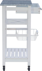 Linon Kitchen Island, White, 22.88 x 15.75 x 33.88