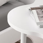 Cloud Coffee Table,Household Small Dining Table Round Side Table 2-Tier Small Tea Table Modern Style End Table Living Room Center Minimalist Display Coffee Table for Living Room Small Space White