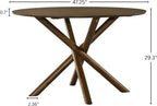 Roundhill Furniture Arnott Round Dining Table, Walnut Finish