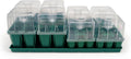 Vego garden Seedling Suite Products, 4 Pack Jumbo Seedling Trays and 4 Pack Standard Seedling Trays with Seedling Tray Lids and 10" x 20" Bottom Watering Trays