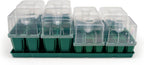 Vego garden Seedling Suite Products, 4 Pack Jumbo Seedling Trays and 4 Pack Standard Seedling Trays with Seedling Tray Lids and 10" x 20" Bottom Watering Trays