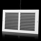 14x10 Return Air Grille(Duct Opening Size),Air Return Vent Cover,Flat Vent Cover,Rejillas De Aire Acondicionado para Casa,Return Air Grilles,Outer Dimensions:15.75"Wx11.75"H(14"Wx10"H, Duct Opening)