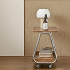 Mobile Side Table Mobile Sofa Side Table Modern Minimalist Trolley Wheeled Storage Rack Living Room Corner