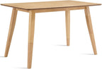 FSC Certified Wood Dining Room Table, 51in Small Rectangular Kitchen Table Space Friendly, Easy Assemble Solid Rubberwood Leg Table for Apartment (Table Only)