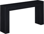 Plank+Beam Grand Console Table, 66 Inch, Black Wirebrush