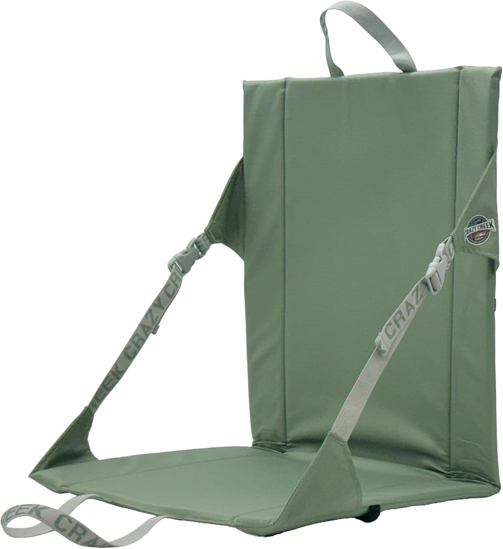 Crazy Creek Original LongBack Chair, Portable Chair for Camping and Stadiums, High Density Foam Cushion, Comfortable and Adjustable Back Support, Lightweight and Foldable, Water-Resistant