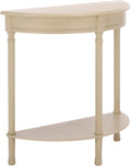 SAFAVIEH Furniture - Tinsley Half-Round Console Table - Sand - Solid Wood - Farmhouse Demilune Design - Ideal for Entryway, Hallway, Living Room, 28" W x 11.75" D x 28" H (CNS5723E)