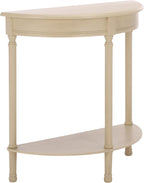 SAFAVIEH Furniture - Tinsley Half-Round Console Table - Sand - Solid Wood - Farmhouse Demilune Design - Ideal for Entryway, Hallway, Living Room, 28" W x 11.75" D x 28" H (CNS5723E)