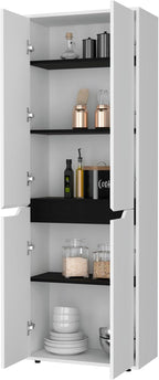 White 5 Shelf Kitchen Pantry