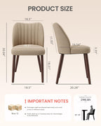 Upholstered Dining Chairs Set of 4, Farmhouse Fabric Kitchen Chairs with Solid Wood Legs, Modern Dining Room Chairs for Restaurant & Cafe, Camel