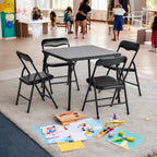 Kids 5-Piece Folding Activity Table and Chair Set Black | (Shipment from Walmart) Kids 5-Piece Folding Activity Table and Chair Set for Home Daycare Playroom, White