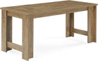 Tribesigns Dining Table for 6–8, 70.8" Farmhouse Dining Room Table with Sturdy Panel Legs, Large Wooden Kitchen Table for Dining Room, Living Room, Natural