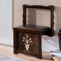 Wall Mounted Shoe Changing Stool Made of Solid Wood Wall Seat Folding, Space Saving Invisible Shoe-Changing Stool, for Entrance Bathroom Bedroom,B