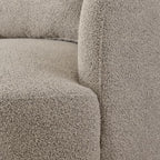 KINWELL 34" W Boucle Swivel Barrel Chairs with Pillow Set of 2, Taupe | No Assembly Round Sherpa Upholstered Armchairs Accent Chairs Single Sofa Chairs with Toss Pillow for Living Room and Bedroom
