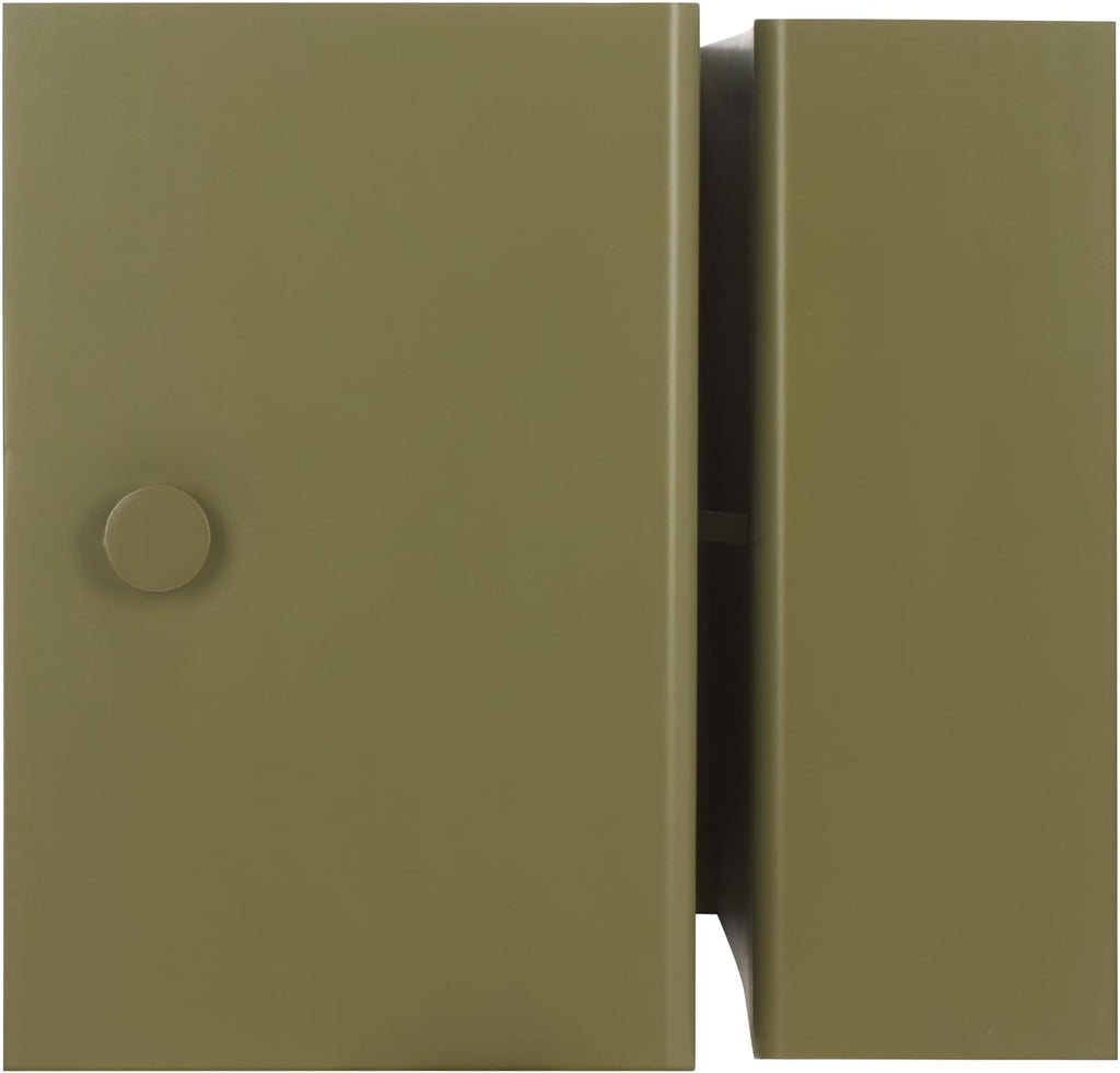 SAFAVIEH Couture Collection - Aldwyn Olive Green Metal Accent Table, Modern Fully Assembled Side Table (SFV6803B)