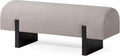 Maven Lane Juno Modern Wooden Upholstered Bench, Padded Seat for Kitchin Dining Room Table, Entryway Accent, or Window Seating in Refined Black Finish