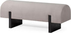 Maven Lane Juno Modern Wooden Upholstered Bench, Padded Seat for Kitchin Dining Room Table, Entryway Accent, or Window Seating in Refined Black Finish