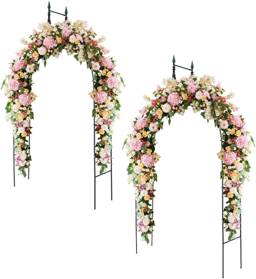 S AFSTAR 9.5 Ft Metal Arch, Outdoor Garden Arch for Various Climbing Plant Flower, Wedding Backdrop Stand Archway Arbor for Wedding Garden Party Ceremony Gothic Style Decoration, Easy-to-Assemble (2)